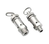 1/4" 1/2" BSPT Male Thread 1-10 Bar Exhaust 304 Stainless Steel Sanitary Mini Spring Pressure Relief Safety Valve Air Compressor(9 Bar Fixed)
