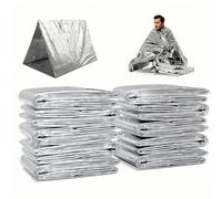 1/4/10 pezzi 132cmx208cm coperte termiche d'emergenza in mylar per kit di pronto soccorso, attrezzature compatte per disastri naturali, in grado di trattenere il calore corporeo, coperte di sopravvive