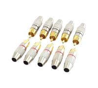 1/4/10 pezzi Connettore RCA maschio Adattatore spina senza saldatura for cavo audio Spina videocamera Senza saldatura grande quantità(4pcs)
