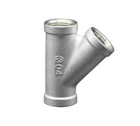 1/4'' - 2'' Filettatura femmina in acciaio inossidabile 304 uguale a 45 gradi Tipo Y DN8 - DN50 Raccordo per tubo dell'acqua SS304 Connettore di giunzione-1-1/2"