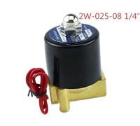 1/4" 2 Way 2 Position N/C Electric Solenoid Valve Water Air Gas, 2w025-08 DC 12V 24V AC 110V 220V(AC 220V)
