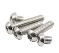 1/4 - 20 Button Head socket Cap viti,304 in acciaio INOX,10 pezzi, argento