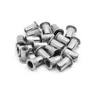 1/4-20Unc Testa Piatta Dado Rivetto Inserire Inserto Filettato 304 Acciaio 20Pcs