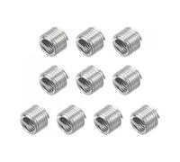 1/4-28 * 1.5D, 10 pezzi in acciaio inox 1/4 "Helicoil Thread Repair Insert Insert, Coil Free Running per riparazioni di fili danneggiati o usurati