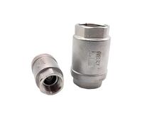 1/4" 3/8" 1/2" 1" 3/4" 2" BSP 304 316 Stainless Steel Internal Thread Vertical Check Valve One-way Valve Used for Water and Oil(1-1/2",SS304)