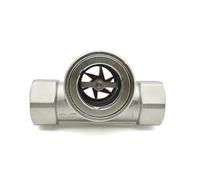 1/4" 3/8" 1/2" 3/4" 1" 1-1/2" 2" BSPT Vite interna Indicatore di flusso in vetro for finestra in acciaio inossidabile 304 con girante(SUS316,3/4")