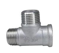 1/4" 3/8" 1/2" 3/4" 1-1/4" 1-1/4" 1-1/4" 1-1/2" 2" BSP maschio femmina a 3 vie splitter tubo in acciaio inossidabile 304 connettore acqua gas (colore: F-M-M, dimensioni: 2 pollici)