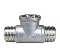 1/4" 3/8" 1/2" 3/4" 1-1/4" 1-1/4" 1-1/4" 1-1/2" 2" BSP maschio femmina a 3 vie splitter tubo in acciaio inossidabile 304 connettore acqua gas (colore: M-F-M, dimensioni: 5,1 cm)