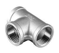 1/4" 3/8" 1/2" 3/4" 1-1/4" 1-1/4" 1-1/4" 1-1/2" 2" BSP maschio femmina raccordo a 3 vie connettore raccordo tubo in acciaio inossidabile 304 acqua gas (colore: F-F-F, dimensioni: 1-1/10 0,2 cm