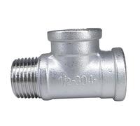 1/4" 3/8" 1/2" 3/4" 1-1/4" 1-1/4" 1-1/4" 1-1/2" 2" BSP maschio femmina raccordo a 3 vie raccordo tubo in acciaio inossidabile 304 connettore acqua gas (colore: F-F-M, dimensioni: 1-1/5,5 1 cm