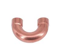 1/4" 3/8" 1/2" 3/4" 1" 10 16 18 19 22-76mm ID Rame Estremità di Alimentazione Saldatura 180 Gradi Curva di Ritorno Raccordo Idraulico for Condizionatore d'Aria(19mmx1.2mmx60mm)