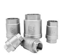 1/4" 3/8" 1/2" 3/4" 1" 2"-4" BSPT Female 201 304 316 Stainless Steel One Way No-return Check Vertical Valve Hard Or Soft Seal(DN50 2 Inch BSP)
