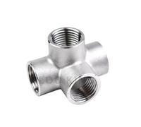 1/4 "3/8" 1/2 "3/4" 1 "2" BSPT Acciaio inossidabile 304 Filettatura femmina Raccordo a 4 vie Connettore a croce uguale SS304 DN15 DN20 DN25(1-1/2")