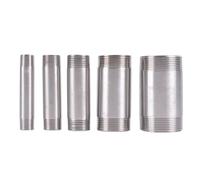 1/4" 3/8" 1/2" 3/4" 1" -2" BSPT Maschio Lunghezza 80 100 150 200 300mm Nipplo a barilotto Raccordo for tubo in acciaio inossidabile 201(200mm 1")