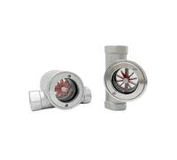 1/4" 3/8" 1/2" 3/4" 1" - 2" BSPT NPT Female Window Sight Glass Flow Indicator With Impeller 304 Stainless Steel Water Oil Pipe Fitting(NPT,SS304_3/8")