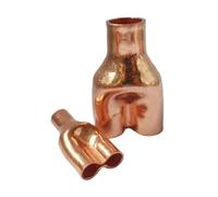 1/4" 3/8" 1/2" 3/4" 1" 6-42mm Reducer Y 3 Ways Splitter Copper Tube End Feed Solder Pipe Fitting For Air Conditioner(3-1/2")