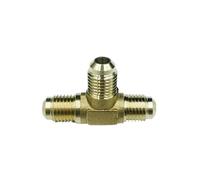 1/4 3/8 1/2 3/4 Inch Tube SAE-Standard Flare UNF Nut Connector Brass Tee 3 Ways Splitter Pipe Fitting Adapeter Air(19.05mm 3l4 Inch)