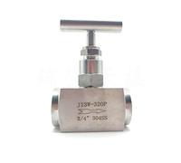 1/4 "3/8" 1/2" BSP Acciaio inossidabile ad alta pressione femmina 304 Spegnere la valvola globale dell'ago J13-320p Controllo del flusso della gru(3/4")
