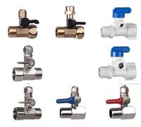 1/4" 3/8" 1/2" BSP Male Push Connector Ball Valve Tee 3 Ways POM/Alloy/Brass Water Purifies RO Filter Reverse(12)