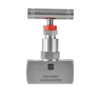 1/4" 3/8" 1/2" BSP NPT Female High Pressure Stainless Steel 304 Shut Off Needle Globe Valve J13-320P Crane Flow Control(3/8",NPT)
