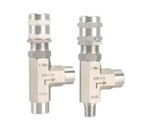 1/4" 3/8" 1/2" BSP NPT Female Male Elbow 90 Degree 316L Stainless Steel Adjustable Spring Pressure Relief Safety Valve 6000 PSI(NPT_CP 75-115 PSIG_MALE)