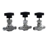 1/4" 3/8" 1/2" BSP NPT Female Male Straight Elbow 316L Stainless Steel Needle Throttle Valve 1000 PSI / 3000 PSI(M-M BSPT 1l2)