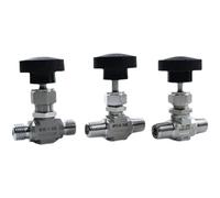 1/4" 3/8" 1/2" BSP NPT Female Male Straight Elbow 316L Stainless Steel Needle Throttle Valve 1000 PSI / 3000 PSI(Elbow F-F NPT1l4)