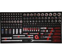 1/4 " + 3/8 1/2 " Chiave a Incasso IN Schiuma, 156-tlg - KS Tools