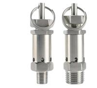 1/4" 3/8" 1/2" Maschio 0,5 1 2 3-10 Bar Regolabile Acciaio Inox 304 Valvola di Sicurezza for Molla Sanitaria Compressore d'Aria(3/8",2 Bar Fixed)