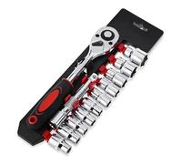 1/4 '' 3/8 1/2 Set di chiavi a bussola asta prolunga multi-funzione chiave a cricchetto auto moto riparazione strumento manuale(12pcs-1-4)