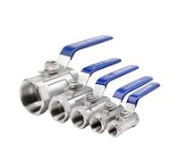 1/4" 3/8" 3/4" 1" 1-1/4"1-1/2" 2” BSPT Stainless Steel SS304 Pipe Ball Valve Female Threaded Sanitary ON-OFF Ball Valve Straight(1")
