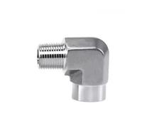 1/4"-3/8" BSP Female-Male Elbow 304 Stainless Steel High Pressure Forging Pipe Fitting Adapter