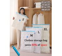 1/4/5/6/7/8/9 pezzi Sacchetti di compressione sottovuoto riutilizzabili, Sacchetti di stoccaggio sottovuoto a grande capacità, Sacchetti organizer per bagagli, 9 pezzi (2S+2M+2L+2XL+Pompa) Sacchetti d