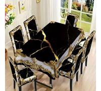 1/4/5/6/7 pezzi Coprisedia semplici e alla moda in stile europeo e americano con stampe, set di coprisedili adatti per decorazione moderna della casa, ristorante, hotel. Adatto per tavoli quadrati, co