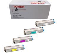 1 4 5 TONER COMPATIBILE NON ORIGINALE PER OKI C5600 BK C M Y KIT 6000 pagine