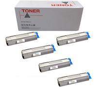 1 4 5 TONER COMPATIBILE NON ORIGINALE PER OKI C5800 BK C M Y KIT 6000 pagine