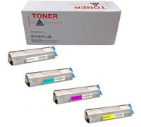 1 4 5 TONER COMPATIBILE NON ORIGINALE PER OKI C5850 BK C M Y KIT 8000 pagine