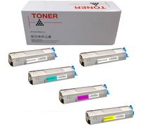 1 4 5 TONER COMPATIBILE NON ORIGINALE PER OKI C610 BK C M Y KIT 8000 pagine