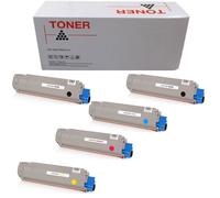 1 4 5 TONER COMPATIBILE NON ORIGINALE PER OKI C831 BK C M Y KIT 10000 pagine