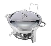 1. 4.5L Nonrust Steel Round Buffet Warmer with Lid Insulated Food Server for Catering & Home Gatherings Rustproof Nonrust Steel Catering Chafing Dish