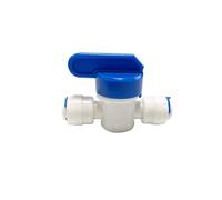 1/4 "6.35mm Outer Diameter Tubular Faucet Globe Valve Quick Connector, Suitable For Aquarium Reverse Osmosis Water Filters(WHITE_NO CLIPS)