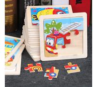 1/4/6/8/12/40 pezzi Puzzle in legno da 9 pezzi per bambini, regalo di Natale perfetto, puzzle per bambini, materiale didattico per asilo nido e scuola materna, set di puzzle cognitivi con animali dei