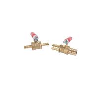 1/4 6mm 8mm 10mm 12mm Valvola a sfera di intercettazione del rubinetto a sfera Portagomma in linea Acqua Olio Aria Gas Carburante Piccola valvola a sfera in ottone(8mm)