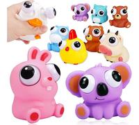 1/4/8 pezzi Giocattoli a pressione a forma di animali, giocattoli antistress carini adatti per bambini e adulti, gli occhi saltano fuori, possono alleviare lo stress, ideali come riempitivi per cesti 