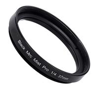 1/4 Black Pro Mist Diffusion Filter, 37mm/39mm/40.5mm/43mm/46mm Soft Focus Lens con 18 Rivestimenti Multistrato, Impermeabile, Resistenza All'olio per Video/vlog/ritratti (37 MM)
