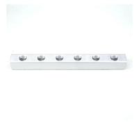 1/4" BSP 20 * 20mm 6 Way 9 Port Pneumatic Solid Aluminum Quick Connector Manifold Block Splitter Hose Socket Base