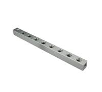 1/4" BSP 20 * 20mm 9 Way 12 Port Pneumatic Solid Aluminum Quick Connector Manifold Block Splitter Hose Socket Base