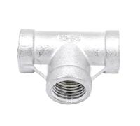 1/4" BSP Equal Female Tee Thread 3 Way 304 Stainless Steel Pipe Fitting Connector Coupling for water air gas