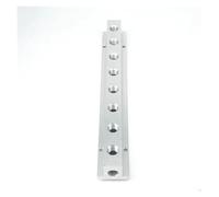 1/4" BSP Female 8 Ways Solid Aluminum T-Shape Air Manifold Block Splitter