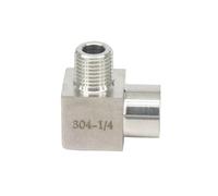 1/4" BSP Female To Male Thread Elbow 90 Deg 304 Stainless Steel Pipe Fitting Adapter Connector Operating pressure 250 Bar